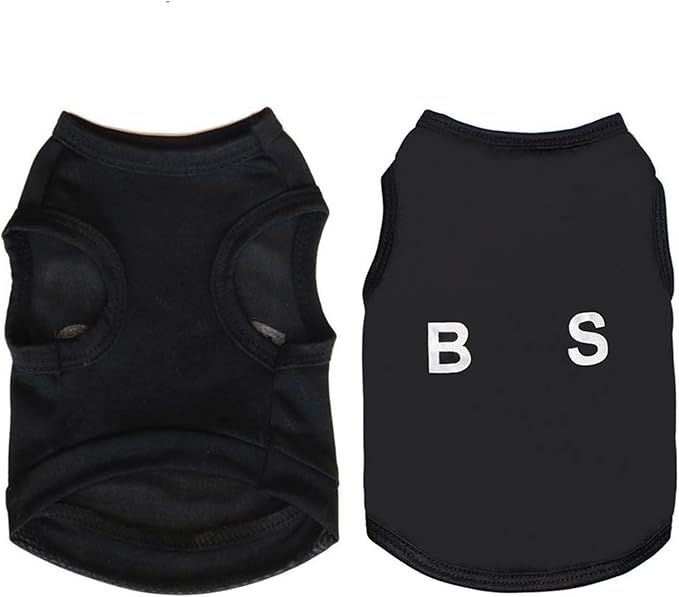 6 Pack Dog Clothes for Small Dog Black Puppy t Shirts Soft Chihuahua Clothes K9 Security Pattern Small Puppy T Shirt Summer Autumn