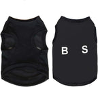 6 Pack Dog Clothes for Small Dogs Boy and Girl, Soft and Breathable Puppy Kitten Dog Shirts with Letters for Pet Dogs Cats, Black Dog T-Shirts Apparel Sleeveless Vests for Chihuahua Yorkies