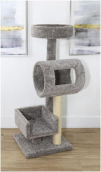 Asian Climber Cat Tree - 48" H x 24" W x 18" D, Features Sisal-Wrapped Posts for Scratching and Elevated Perch for Cat Relaxation, Perfect for Active Indoor Cats and Stylish Home Decor