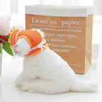Round Brim Princess Hat Visor Hat Pet Dog Mesh Porous Sun Hat with Ear Holes for Small, Extra Small Dog Teddy, Pug, Chihuahua, Shih Tzu, Yorkshire Terriers, Papillon with bowknit M