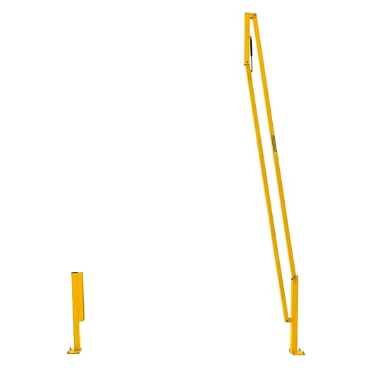10' Dock Door Gate, OSHA-Compliant Safety Barrier, Loading Bay Fall Hazard Protection, Openings Up to 118" W, Counterbalanced, Indoor Use, Guardian
