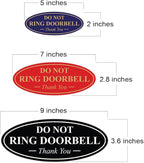 All Quality Oval DO NOT Ring DOORBELL Thank You Sign - Blue/Gold Large 1 Pack