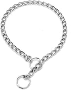 Martingale Chock Dog Chain Collars, Metal Slip Link Training Heavy Duty Dog Collar Puppy Collars