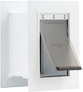 PetSafe Wall Entry Pet Door - Rust-Free Telescoping Frame - Easy Install for Interior & Exterior Walls 4 3/4" - 7" Thick - Small - for Pets Up to 15 Lb