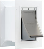 PetSafe Wall Entry Pet Door - Rust-Free Telescoping Frame - Easy Install for Interior & Exterior Walls 4 3/4" - 7" Thick - Small - for Pets Up to 15 Lb