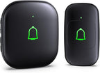 Classroom Doorbell IP66 Wireless Doorbell Door Bell Ringer Wireless Waterproof 1000Ft 32 Chimes 115dB 7 Vol Levels Mute Mode & LED Flash Doorbells for Home Kids Room Teachers Classroom Office