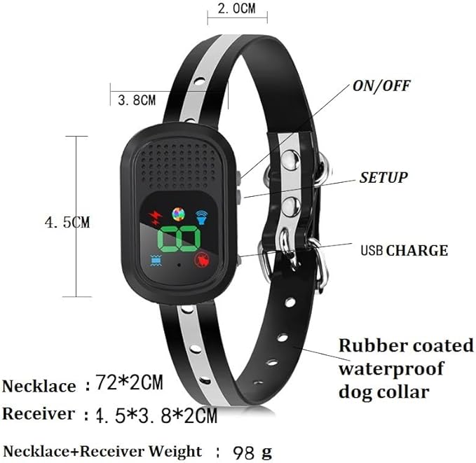 Series CW-008 Dog Training Collar,Training Collar with Walkie-Talkie,Can Send Voice Commands,4 Training Modes,Remote Control Distance Up to 2600Ft