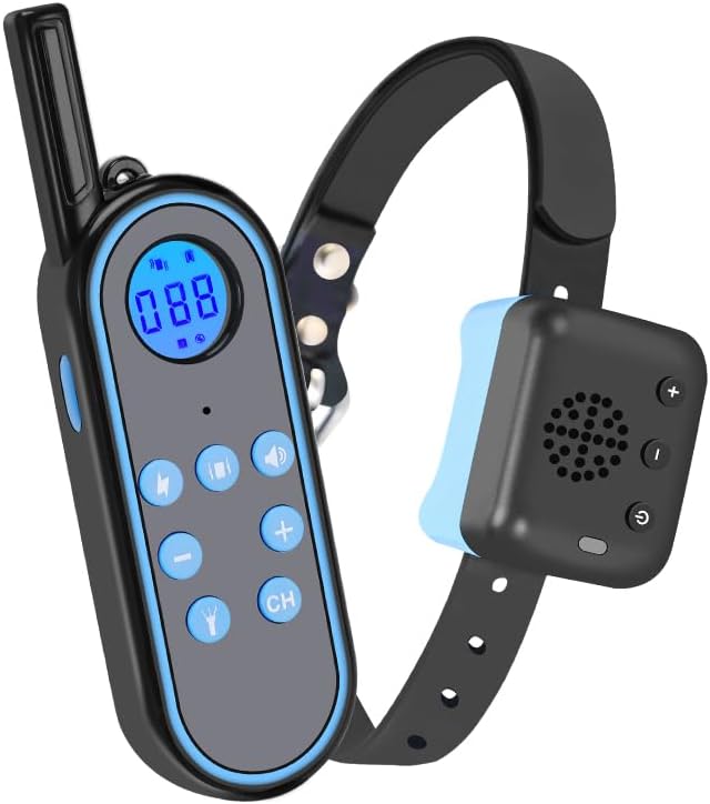 Voice intercom Dog Training Colla Shock Collar for Dogs Rechargeable -3300FT Dog Training Collar with Remote for Small, Medium & Large Dogs Voice intercom Dog Training Collar（1for1）