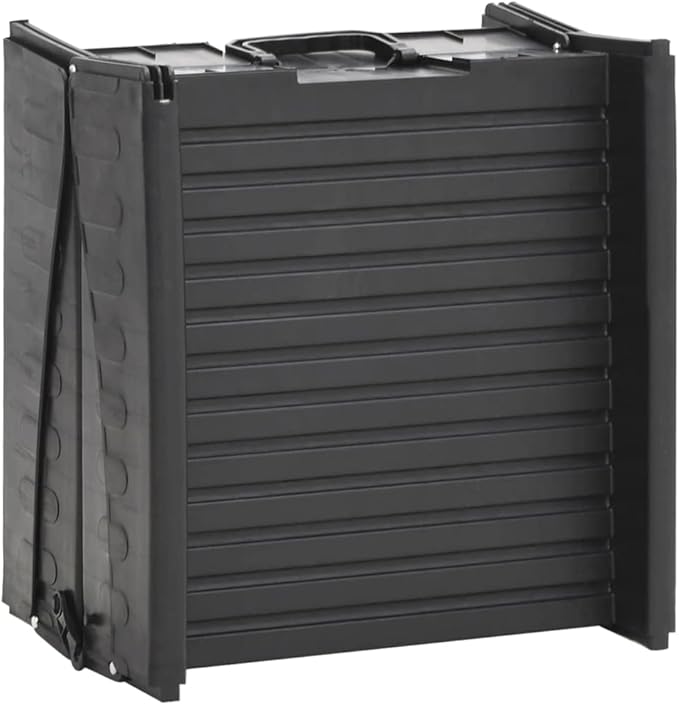 vidaXL Folding Dog Ramp - Non-Slip, Safe for Aging Pets, Easy Storage, Versatile Use, Durable Plastic, Black