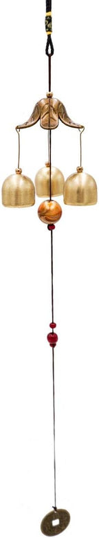 3 Bells Lucky Wind Chimes Feng Shui Wind Bell for Good Luck Home Garden Hanging Decoration Gift