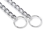 Chain Choker Collar for Dogs, Metal Slip Link Training Heavy Duty Dog Choke Collar Martingale Puppy Collars for Small Medium Large Big XL Breed Dogs (Silver, XL)