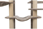 TRIXIE Fabiola 55-in Cat Tower, Jute Scratching Posts, Cat Tree with Plush-Covered Condo, Hammocks, and Platforms, Gray