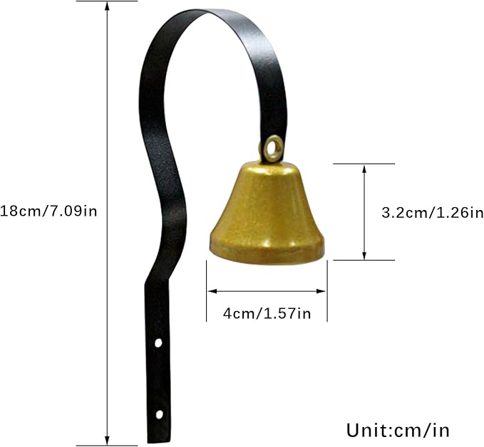 2Pcs Metal Dog Doorbell, Shopkeepers Doggy Training Bell Wall Mounted for Home Decoration Store Entry Door Chime, Store Door Bell for Housebreaking/Housetraining Door Bell/Potty Training (Black)