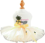 Furbabycare® Elegant Sweet Pineapple Puppy Dog Blingbling Princess Skirt Pet Dog Lace Cake Camisole Tutu Dress D-Pineapple X-Small