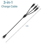 3-in-1 Charger Cord for Bousnic Shock Collar RS2, RS2A and RS2B, Fast-Charging Training Collar USB Cable