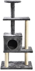 Max & Marlow 3-in-1 Cat Tree Condo Up to 50" | Transforming Cat Activity Tree & Condo | 3 Different Ways to Set Up, Gray,4070201