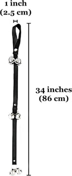 SunGrow Dog & Ferret Potty Door Bell, 34 Inches, Nylon Bells, House-Training Cat, Pot Belly Pig, Small, Medium & Large Pets, 3 Levels of Bell