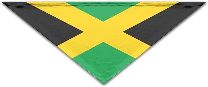 Dog Bandanas Flag of Jamaica Pet Bandana Scarf Triangle Bibs Kerchief Accessories for Dogs Cats