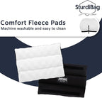 SturdiBag XL Pet Travel Carrier: Flexible Height for Cat and Dog Soft Sided with Safety Clips and Seatbelt Straps | Smoke, 20" x 16" x 12" (PN: SB3-PRO-SM)