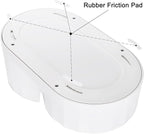 RIZZARI Gravity Water Bowl Dispenser: 4L White Stainless Steel Water Feeder Without Filter - Detachable Food-Grade Bowl -Spill-Proof - for Small Cats & Busy Multi-Pet Owners - Home Bedroom Garden