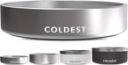 Coldest Dog Bowl - Anti Rust Metal, Non Slip, 3 Layers Insulated Stainless Steel Dog Bowls - Spill Proof & Heavy Duty - Water Bowl for Dogs, Cats, Dish Washer Safe (21 oz, Polished Stainless Steel)