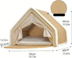 Cat House - Semi-Enclosed Shell Design with Scratching Pad, Sisal Tent for Small to Medium Cats, Perfect for Living Room, Bedroom, Or Study