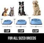 GORILLA GRIP Patented BPA Free Slow Feeder Dog Bowls, 4 Cup Interactive Puzzle Toy for Dogs and Cats Food Training Enrichment, Keeps Pets Busy and Prevents Puppy Overeating, Large Breeds, Light Blue