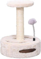 Cat Tree Cute, Cat Tower for Indoor Cats with Fluffy Balls, 14 Inches Cute Pink Cat Tree, Modern Small Cat Tree, Simple Cat Tree for Indoor Cats