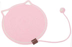 LOS ANDES 15.7'' Cat Scratcher Mat, Natural Cotton Rope Round Pad for Cats, Indoor Scratching Pads with Chew Rope and Ball, Cat Furniture Protector for Wall, Couch, Carpets, Sofa
