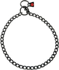 Herm Sprenger Black Stainless Steel Dog Training Collar No-Pull Slip Chain for Small Medium Large Dogs for Easy Control Made in Germany 2.5mm 24in (60cm)