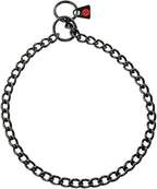 Herm Sprenger Black Stainless Steel Dog Training Collar No-Pull Slip Chain for Small Medium Large Dogs for Easy Control Made in Germany 2.5mm 24in (60cm)