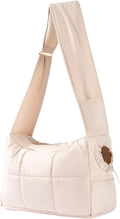 Mini Dog Purse Carrier with Pockets, Warm Cute Pets Bags with Secure Harness Clip, Cat Shoulder Bag for Outings, Lightweight Puppies Bags Kennel, Trained Pets Handbag Outdoor(Khaki,One Size)