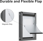 Rescumascer Aluminum Medium Dog Door for Door, Doggie Door with Two Sliding Panels, Energy Efficent Doggy Door for Medium Dogs and Large Cat up to 30lbs
