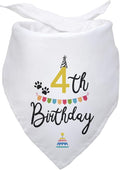 Dog Birthday Bandana Happy 4th Birthday Dog Bandana Party Supplies Pet Lover Gifts Happy Birthday Dog Triangle Scarf for Puppy Pet Scarf Accessories