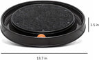 Cat Scratcher Toy with Ball – Interactive Scratching Carpet and Play Track for Stress Relief and Fun (Black, Round)