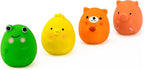 CHIWAVA 4PCS 2.4'' Squeak Latex Puppy Toy Funny Animal Sets Pet Interactive Play for Small Dog Assorted Color