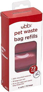 Ubbi Dog Poop Bags, Waste Bag Refill Rolls for Dogs, Leak Proof, Lavender Scented, 72 Count