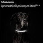 PetJoy Dog Collars Strap, Replacement Collar for Shock Reflective Collar, Adjustable Classic Dog Collar Strap for All Varieties Small Medium Large Dogs (Black & Red)