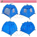 Breathable Washable Pet Puppy Kennel Dog Cat Folding Indoor Outdoor House Bed Tent (L, Coffee)