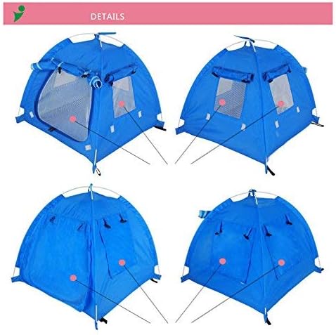 Breathable Washable Pet Puppy Kennel Dog Cat Folding Indoor Outdoor House Bed Tent (L, Coffee)