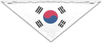 Dog Bandanas The South Korean Flag Pet Bandana Scarf Triangle Bibs Kerchief Accessories for Dogs Cats
