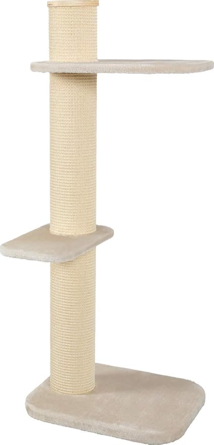 Two by Two Austin Cat Tree 3 - Beige Scratching Post Cat Furniture - 58.3 in. Tall