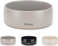 Ceramic Dog Bowl, 5.5-Inch Small, Spill Resistant, Heavy Duty Modern Pet Feeding for Small and Medium Dogs (16 oz) Gray