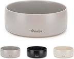 Ceramic Dog Bowl, 5.5-Inch Small, Spill Resistant, Heavy Duty Modern Pet Feeding for Small and Medium Dogs (16 oz) Gray