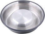 Mlife Stainless Steel Dog Bowl with Rubber Base for Small/Medium/Large Dogs, Pets Feeder Bowl and Water Bowl Perfect Choice (Set of 2)