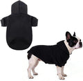 KOOLTAIL Dog Hoodie for Small Medium Large Dogs, Soft and Warm Pet Sweater with Leash Hole and Pocket Boy Girl, Puppy Fall Winter Jacket Clothes, French Pitbull Cold Weather Coat Sweatshirt, Black M