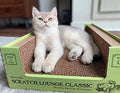 Scratch Lounge Cardboard Cat Scratcher - New Size - Lasts 10 Times Longer Than Other Conventional Scratchers - Large and Durable with Reversible Floor