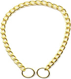 Gold Chain Choke Collar for Medium Dogs, 2Pack Heavy Duty Training Collar for Dogs Metal Slip P Link Martingale Collars for XXS XS Small Medium Large Dogs Puppy, S