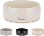 Ceramic Dog Bowl - 5.5-Inch Small & Medium Dog Feeder, Spill Resistant, Heavy Duty Modern Pet Bowl (16 oz) Beige