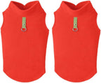 Gooby Fleece Vest Dog Sweater - Pumpkin, X-Large - Warm Pullover Fleece Dog Jacket with O-Ring Leash - Winter Small Dog Sweater Coat - Cold Weather Dog Clothes for Small Dogs Boy or Girl (Pack of 2)